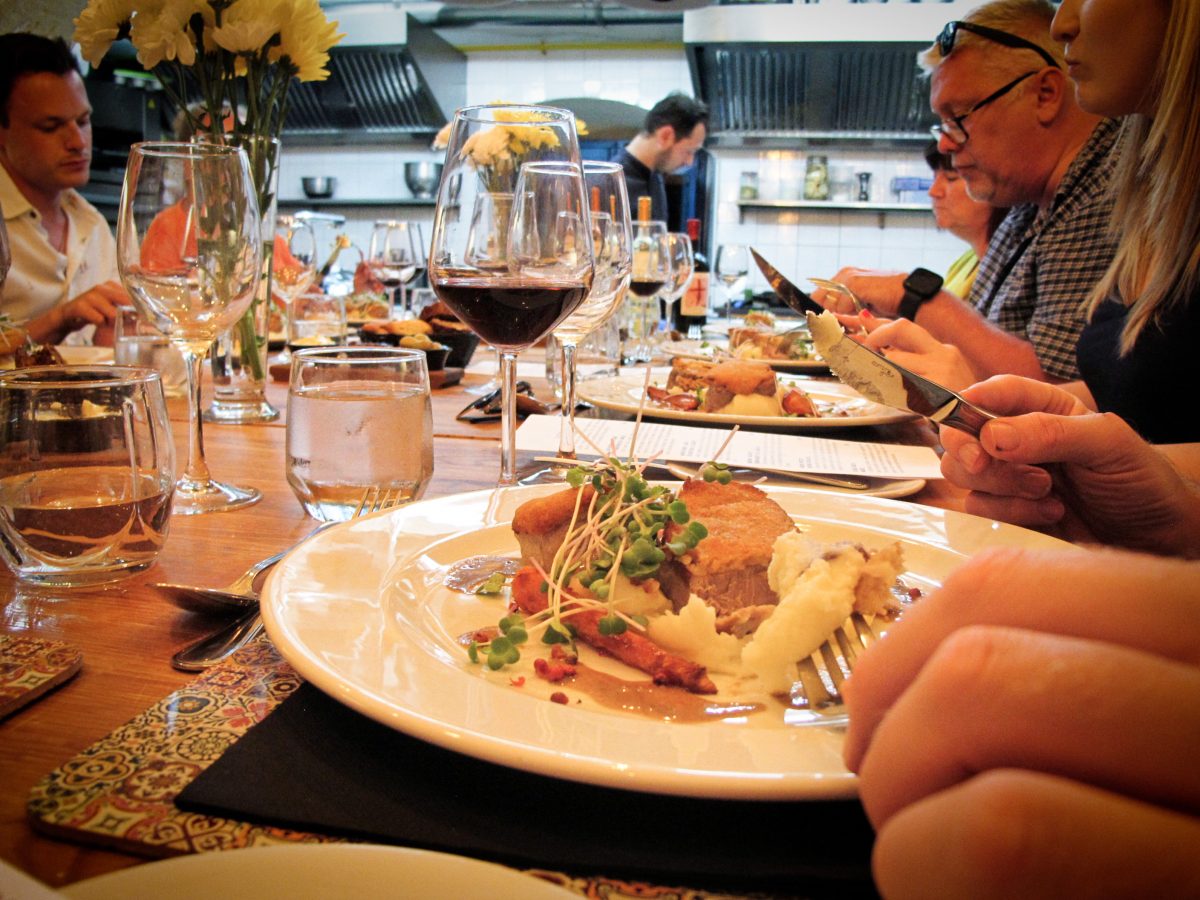 Wine tasting and open kitchen dinner